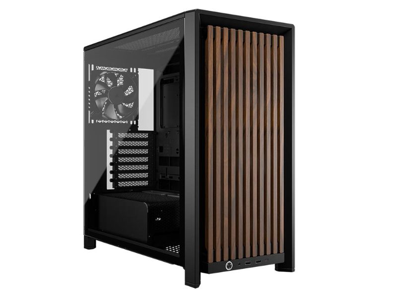 Corsair FRAME 4000D WOOD RS Gaming Midi Tower Κουτί Υπολογιστή με Πλαϊνό Παράθυρο Black/Walnut