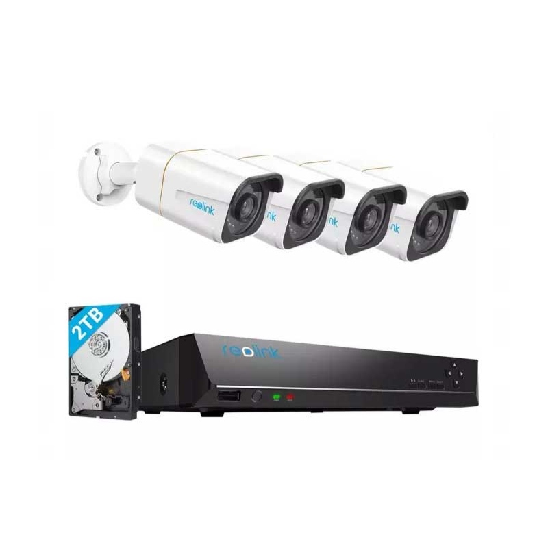 Reolink Σύστημα Παρακολούθησης 4 Καμερών IP 5MP με Καταγραφικό NVR & Σκληρό Δίσκο 2TB