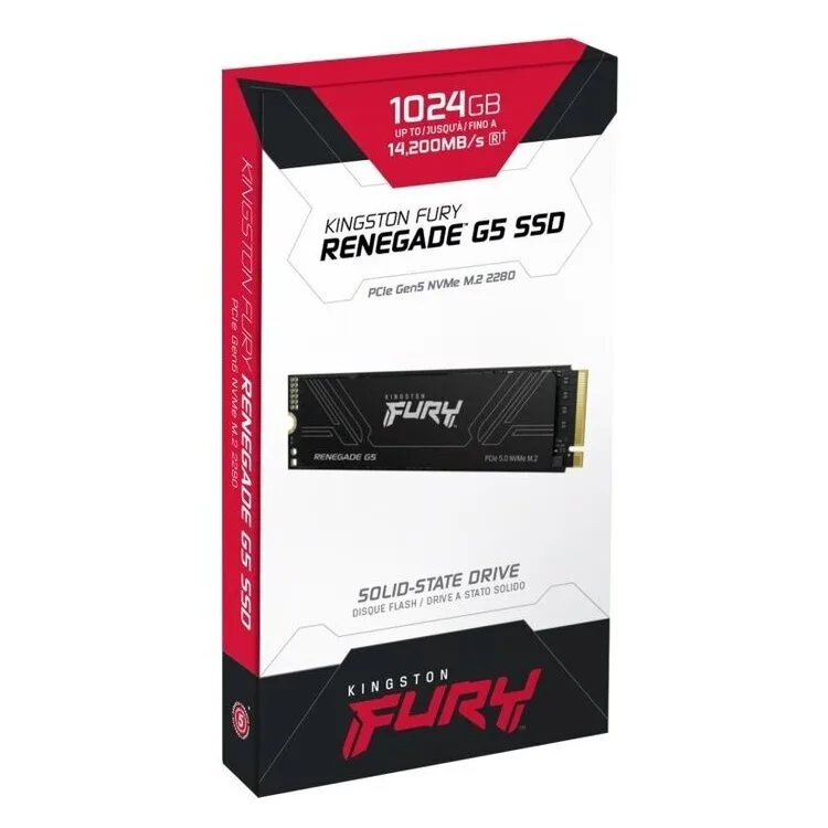 Kingston FURY Renegade G5 SSD 1TB τύπου M.2 με σύνδεση PCI Express 5.0 (Desktop&PS5 Compatible) SFYR2S/1T0 - Image 2