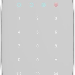 Ajax Systems KeyPad Plus Ασύρματο Πληκτρολόγιο Συναγερμού Αφής σε Λευκό Χρώμα 26078.83.WH1