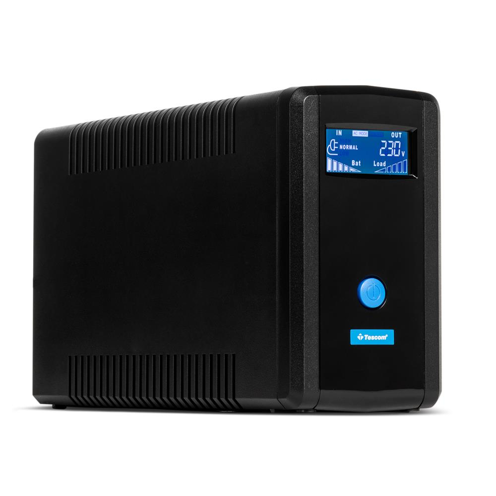 Tescom Leo Plus LCD 2000AP UPS Line-Interactive 2000VA 1200W με 4 Schuko Πρίζες