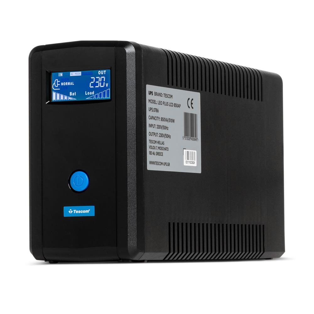 Tescom Leo Plus LCD 2000AP UPS Line-Interactive 2000VA 1200W με 4 Schuko Πρίζες - Image 3