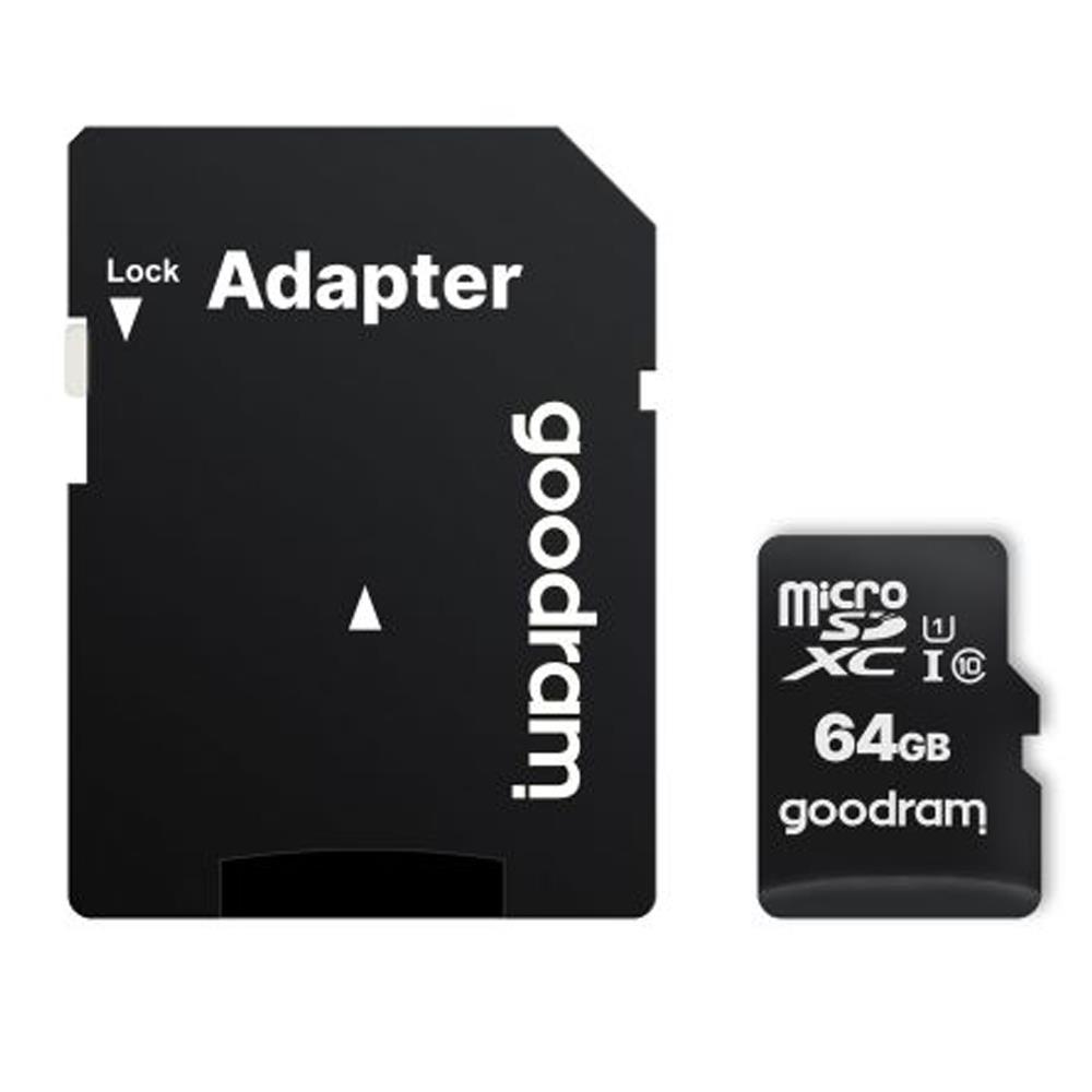 GoodRam - 64GB Micro SD CL10 with Adapter