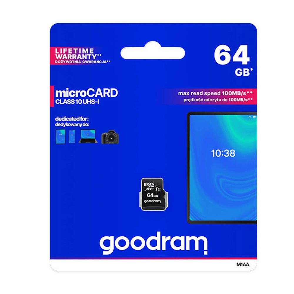 GoodRam - 64GB Micro SD CL10 with Adapter - Image 2