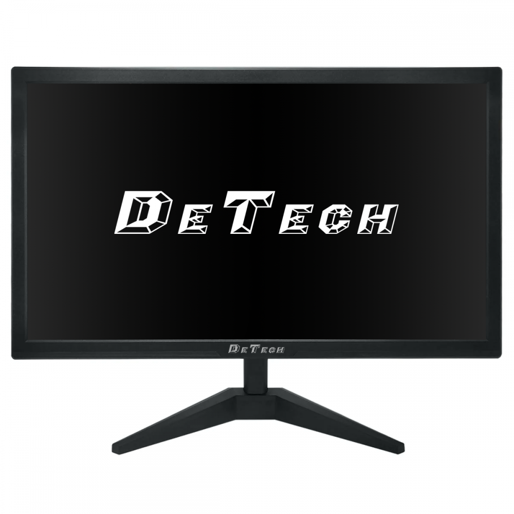 Monitor DeTech 21.5", 75Hz, Black