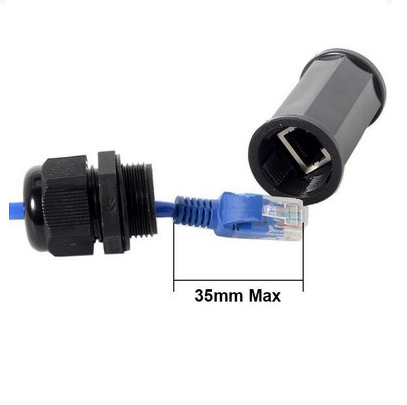 Masterlan outdoor STP coupling, Cat.5e/6/7, IP68, RJ45-RJ45 - (CB06-OUTDOOR-MS) - Image 2